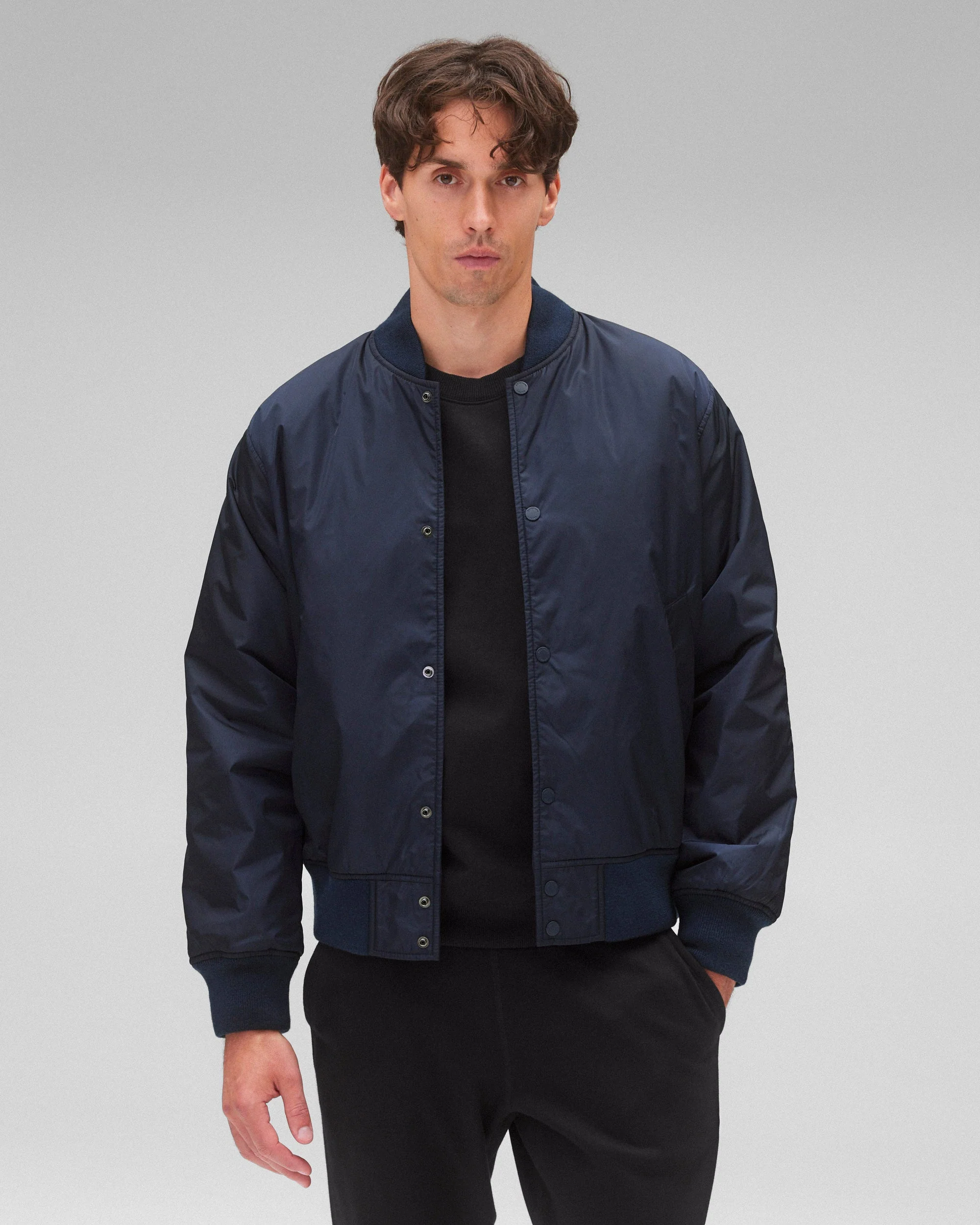 Econyl Satin Nylon Stadium Jacket - Image 2