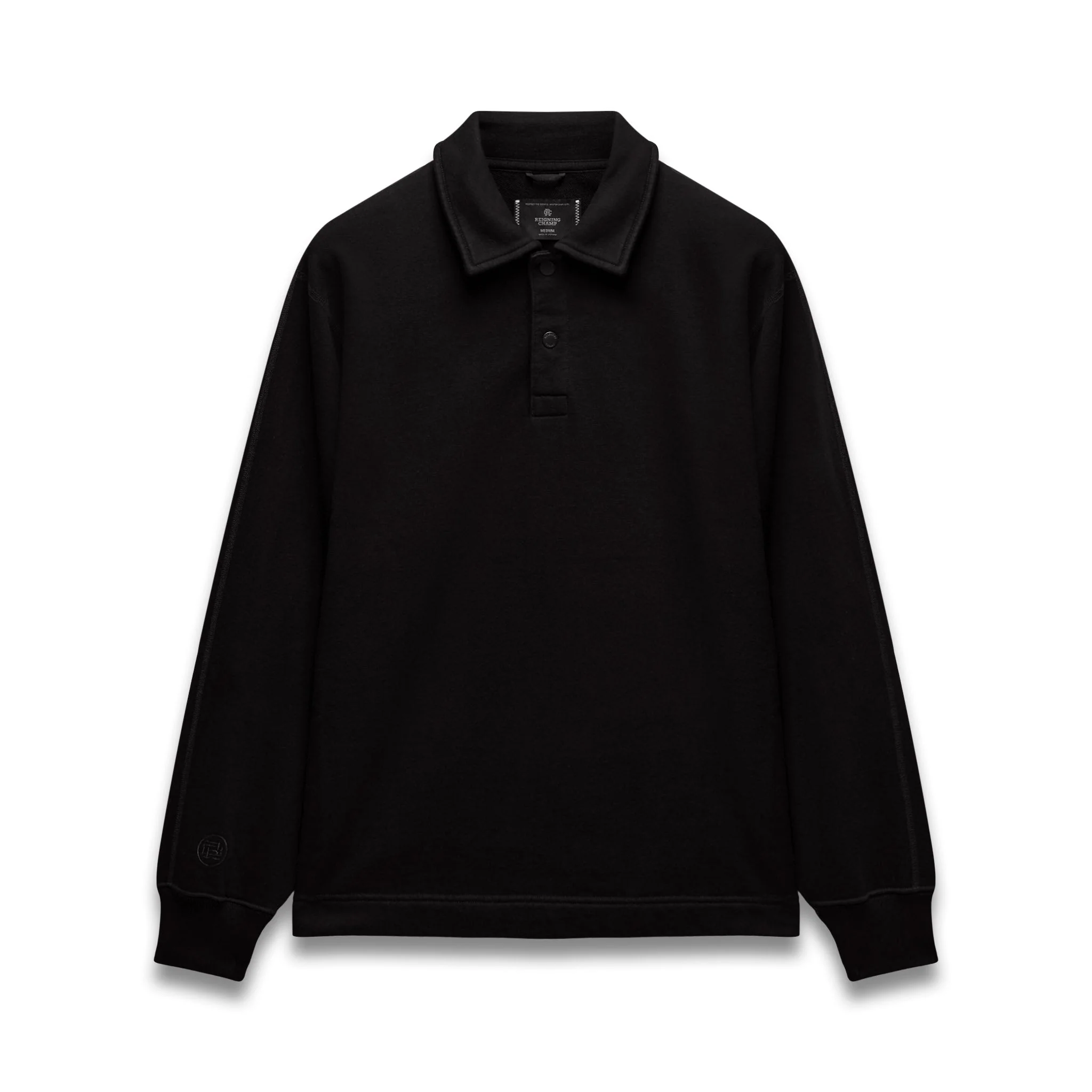Kyoto Black Midweight Terry Rugby Standard Sweater