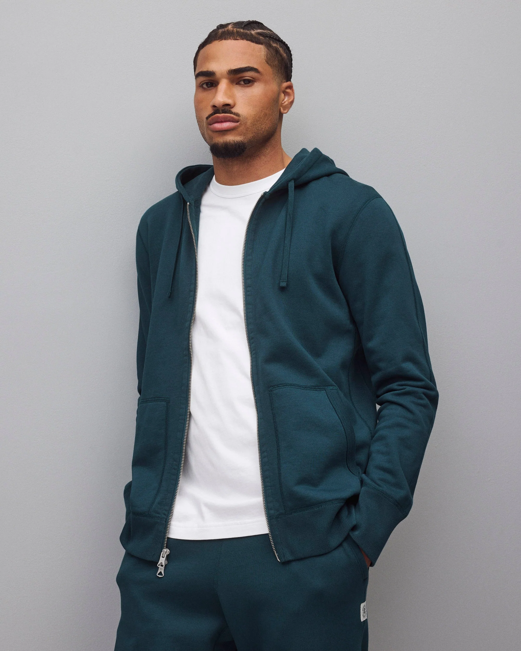 Midweight Terry Slim Zip Hoodie - Image 2