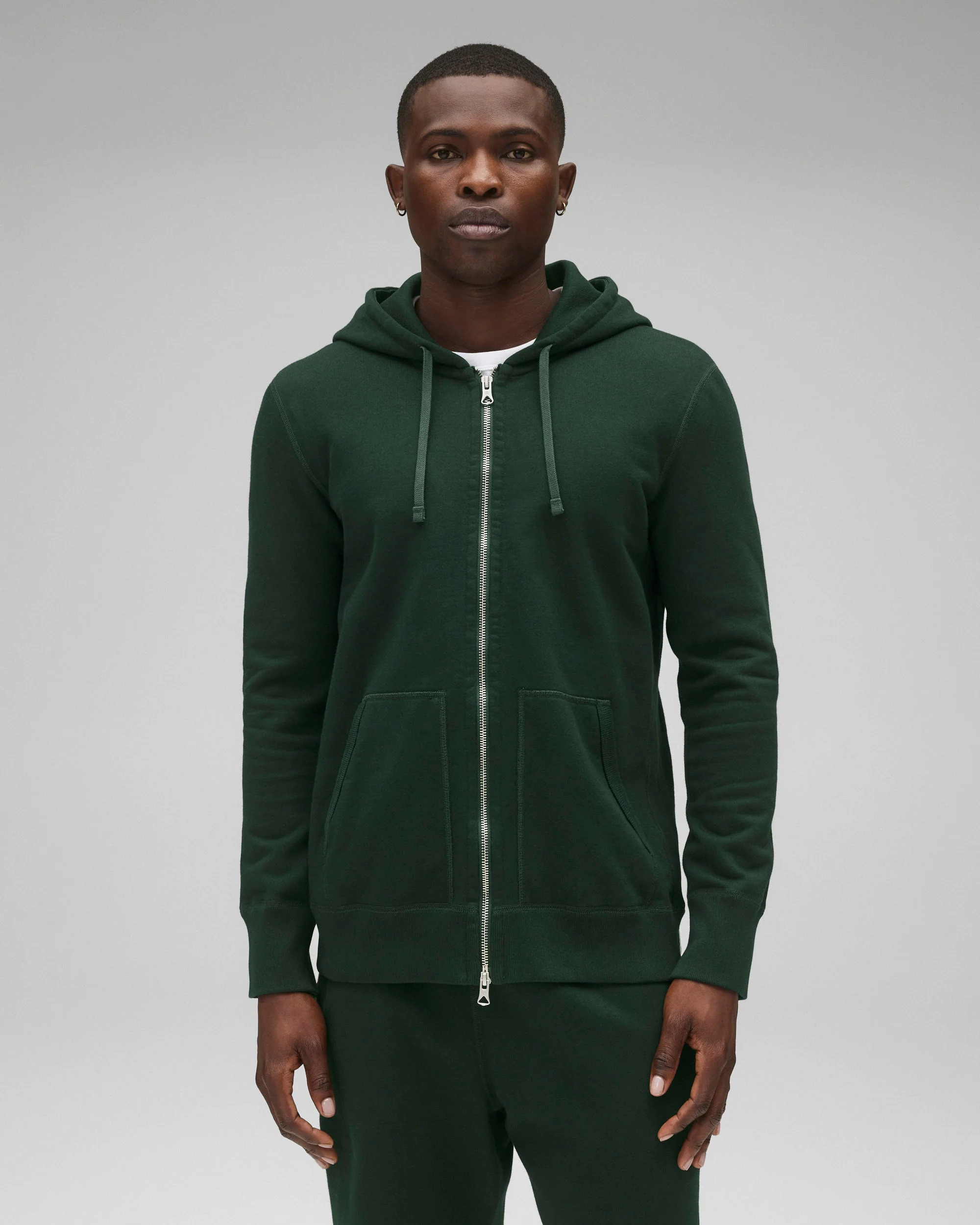 Midweight Terry Slim Zip Hoodie - Image 2