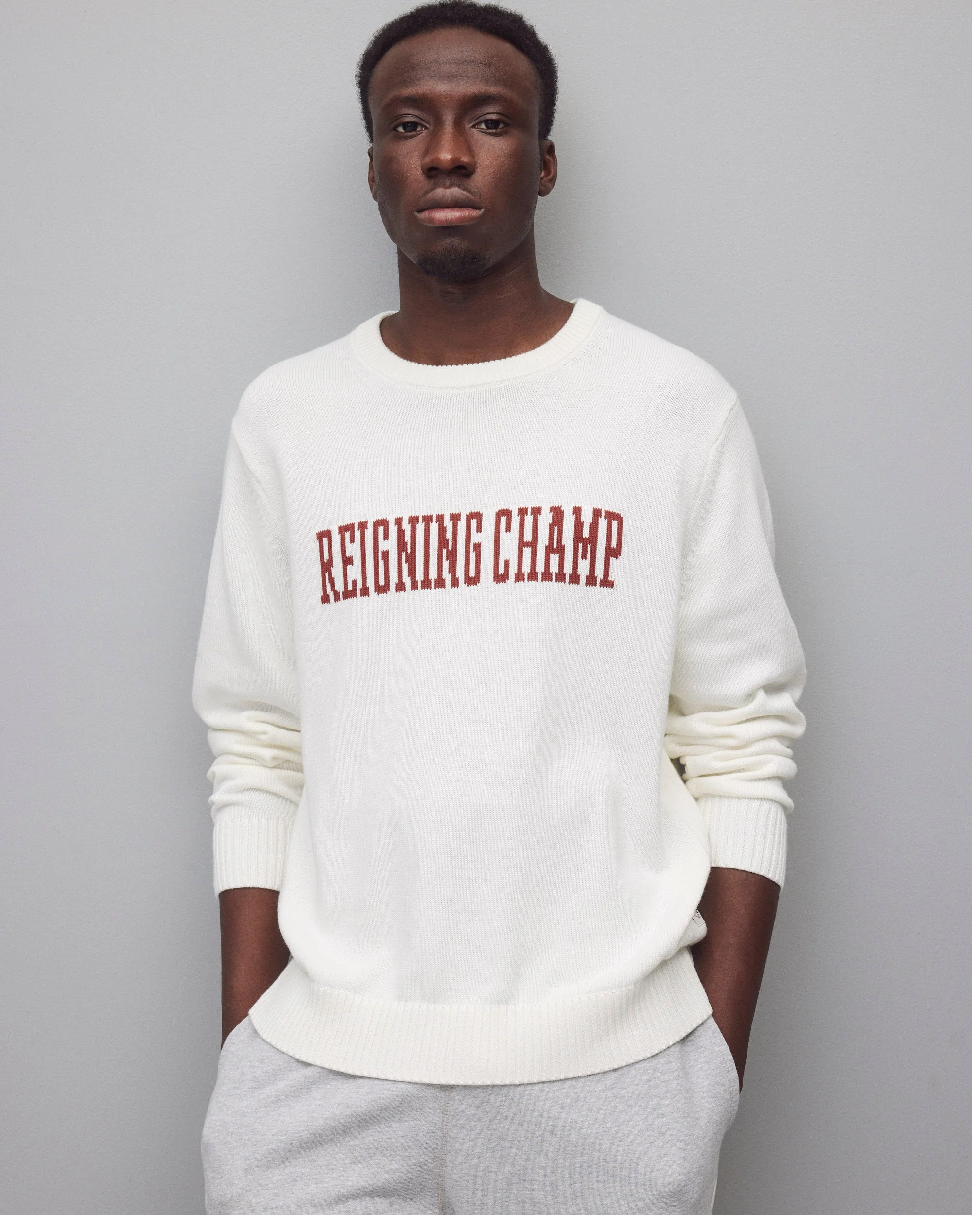 Supima Knit Collegiate Crewneck - Image 2